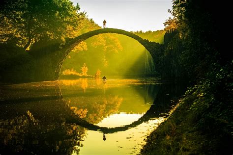 The Devils Bridge Rakotzbrücke Germany Fondo De Pantalla Hd Fondo