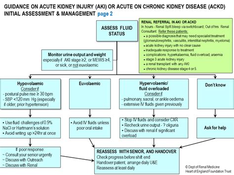 Guidance On Acute Kidney Injury Aki Or Acute On Chronic Kidney