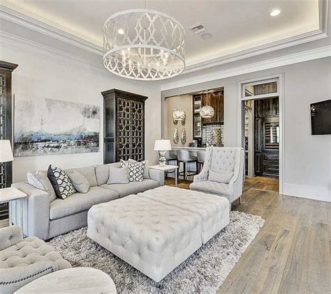 Light Grey Living Room Of With And White Tones By Troyer Builders