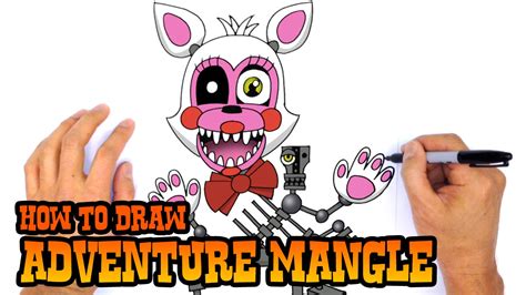 How To Draw Adventure Mangle Fnaf World
