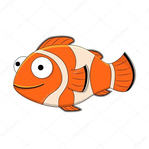Cute Cartoon Clown Fish Cute Cartoon Clown Fish Vector Illustration