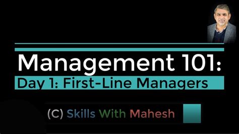 Management 101 Day 1 First Line Managers Youtube