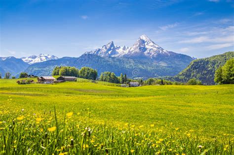 Idyllic Landscape In The Bavarian Alps Berchtesgaden Germany Stock