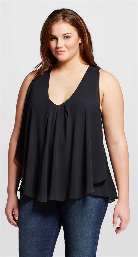Plus Size Sleeveless Woven Top Curvy Outfits Plus Size Outfits Plus