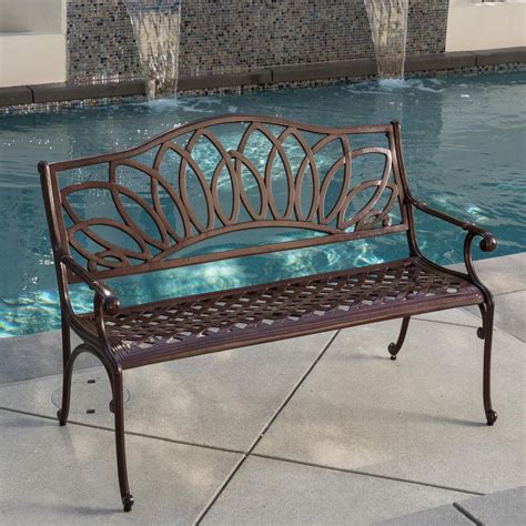 Check out our garden benches selection for the very best in unique or custom, handmade pieces from our мебель для патио shops. Noble House Virginia 48 in. Brown Aluminum Outdoor Bench ...