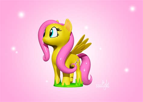 Fluttershy 3d Model On Behance