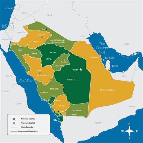 Saudi Arabia Political Map Vector Art At Vecteezy