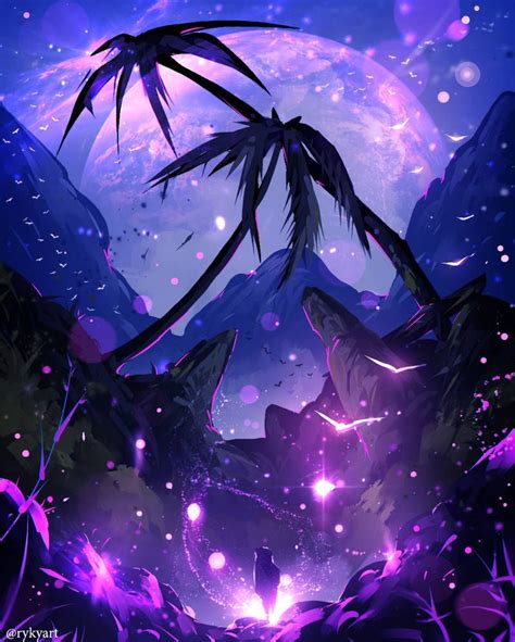 Purple Journey By Ryky Anime Background Jungle Art Fantasy Aesthetic