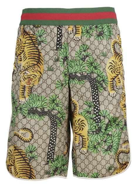 Italist Best Price In The Market For Gucci Gucci Tiger Print Shorts