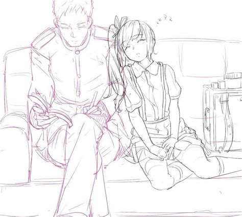 Sleeping Reference Couple Cute Kawaii Anime Manga How To Draw Drawing