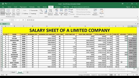 How To Calculate Salary Sheet Of A Limited Companysalary Sheet Of A