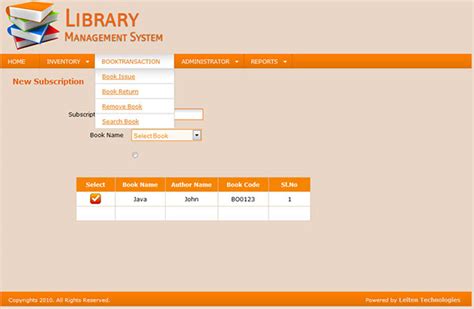 Library Management System On Behance