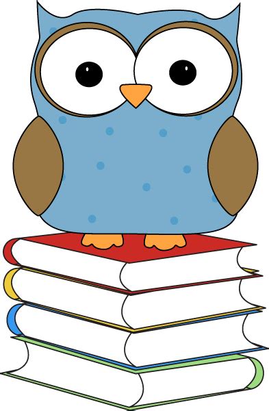 Owl Reading A Book Clipart Clipart Best