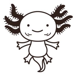 Axolotl cute colored - Transparent PNG & SVG vector file