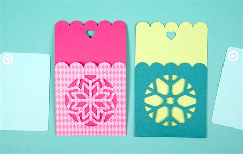 Snowflake Gift Card Holder Tags + Christmas SVG File - Happiness is