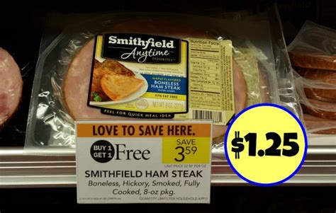 Smithfield Boneless Ham Steak I Heart Publix