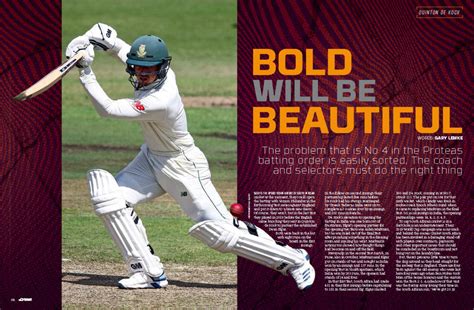Quinton de kock 112 (maiden odi century) v pakistan 4th odi 2013 @ abu dhabidinesh1991. Bold will be beautiful: Move Quinton de Kock to four