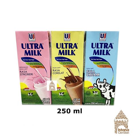 Jual Ultra Milk Susu 250 Ml Chocolate Full Cream Strawberry Moka Shopee Indonesia