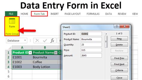How To Add Or Create Data Entry Forms In Excel With Examples