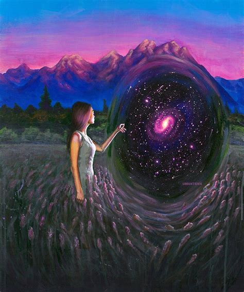 Psychedelic Fantasy Canvas Print Portal In The Woods Art Etsy
