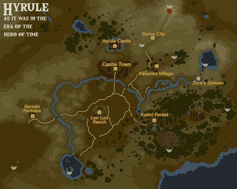 Oot Ocarina Of Times Overworld In Botw Style Elevation Map Zelda