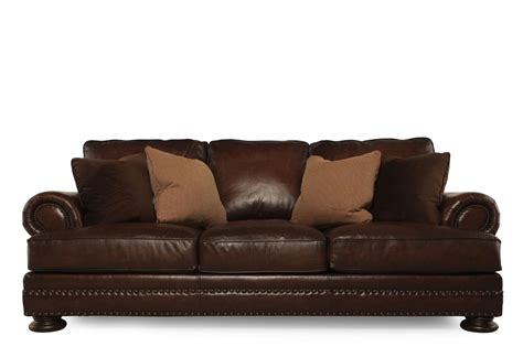 Bernhardt Foster Leather Sofa Mathis Brothers Furniture