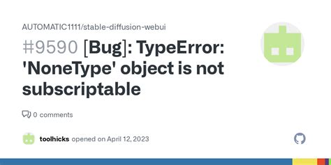 Stable Diffusion Typeerror Nonetype Object Is Not Subscriptable Hot Sex Picture