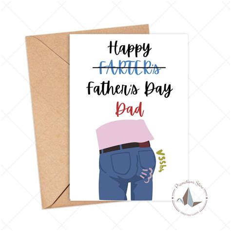 Farters Day Card Farters Fathers Day Funny Card Fathers Day Etsy