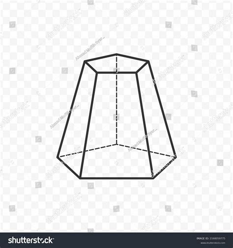 Vector Illustration Frustrum Pentagon Pyramid 3d Stock Vector Royalty
