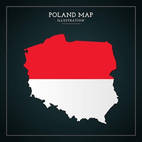 3d Polen Karte Vektor Illustration Premium Vektor