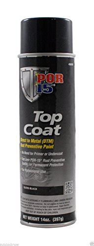 Por 15 Gloss Black Top Coat Spray Paint 15 Fl Oz Direct To Metal