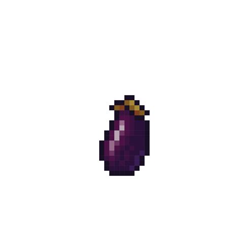 An Eggplant In Pixel Art Style 23339997 Vector Art At Vecteezy
