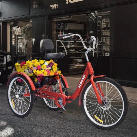 Adult Tricycle Three Wheel Trike Bike Cruiser 7 Speed 24″ W Cargo Basket 374 29 Picclick