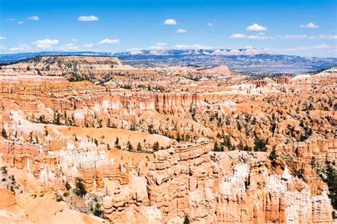Panoramic View From Sunset Point At Bryce Canyon National Park Stock