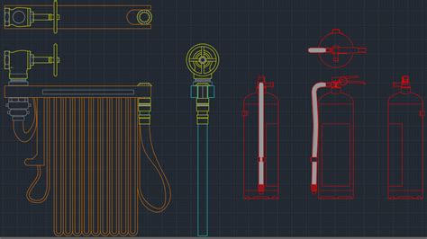 Portable Fire Extinguisher Free Cad Blocks And Cad Drawing