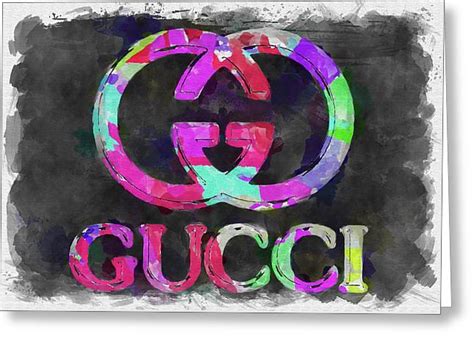 Gucci Logo Greeting Cards Pixels