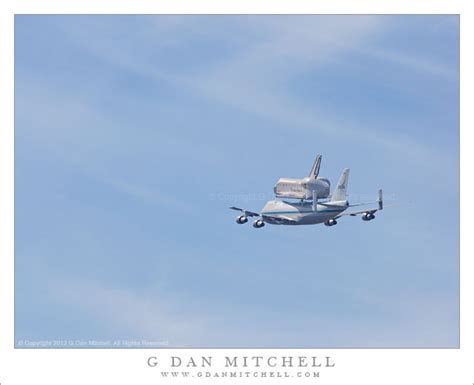 G Dan Mitchell Photograph Departure Space Shuttle Endeavour Flyover