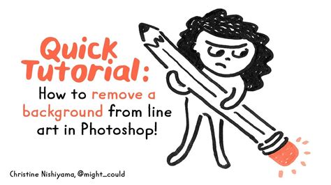 Quick Tutorial How To Remove Background From Line Art In Photoshop