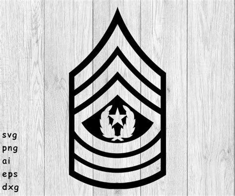 Command Sergeant Major Rank Svg Png Ai Eps And Dxf Files Etsy