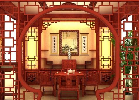 Chinese Style Arch Of Dining Room Download 3d House Traditional
