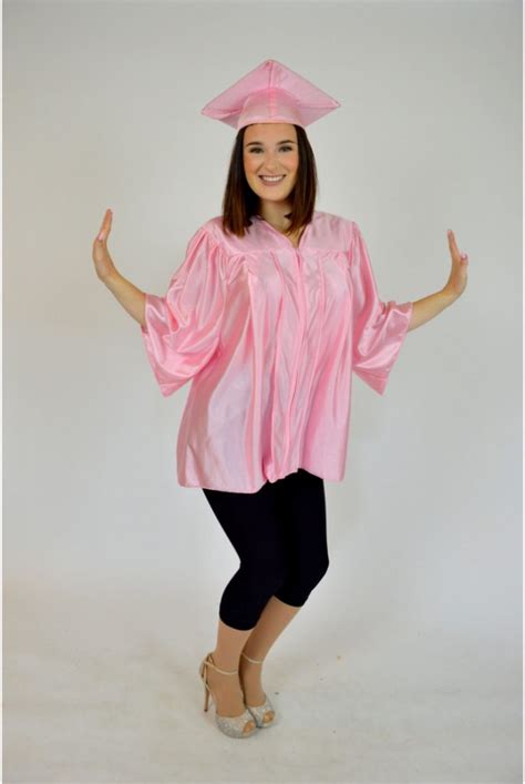 Pink Graduation Gowns And Caps Sold In Sets Of 20 The Costume Closet