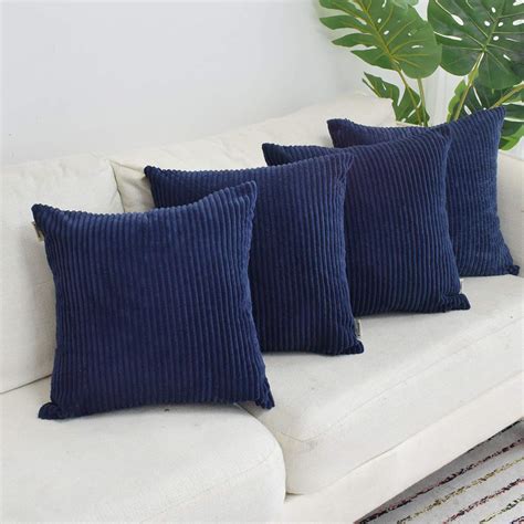 Foozoup Decorative Pillow Covers Corduroy Soft Soild Throw