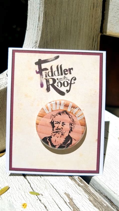 Fiddler On The Roof Inspired Pin Lazar Wolf Show Pin Show Etsy