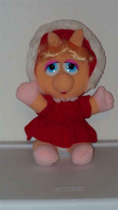 Vintage 80s Miss Piggy Christmas Plush Stuffed Animal Etsy