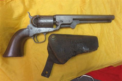 Rare Civil War Colt Navy Navy Martially Marked Usn Percussion Revolver