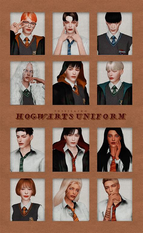 🧙kirohogwarts Uniform And Cape🔮 Download Link Sims 4 Characters Sims