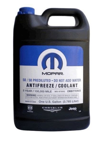 Mopar 5050 Prediluted Antifreezecoolant 5 Year
