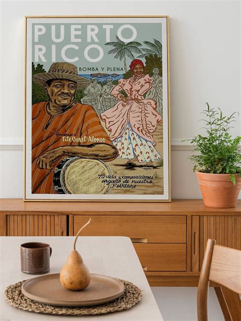 Puerto Rico Vintage Printable Poster Retro Travel Poster Etsy