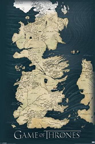 1art1 Game Of Thrones Poster Map Of Westeros The Seven Kingdoms 36
