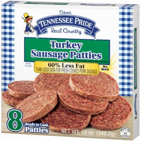 Odom S Tennessee Pride Turkey Sausage Patties 8 Ct 12 Oz Kroger